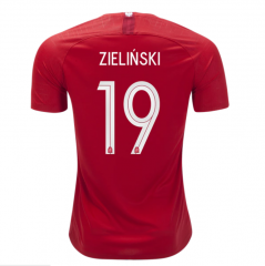 Poland 2018 World Cup Away Piotr Zielinski Soccer Jersey Shirt