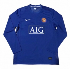 Manchester United 07/08 Away Retro Long Sleeve Soccer Jersey Shirt