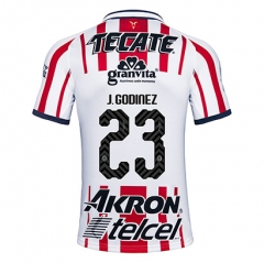 18-19 Deportivo Guadalajara Chivas J Godinez 23 Home Soccer Jersey Shirt