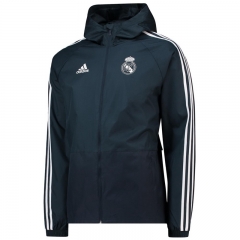 18-19 Real Madrid Dark Grey Woven Windrunner Jacket