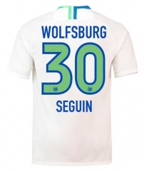 18-19 VfL Wolfsburg SEGUIN 30 Away Soccer Jersey Shirt