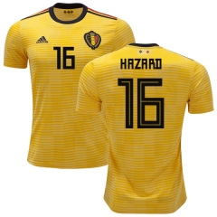 Belgium 2018 World Cup Away THORGAN HAZARD 16 Soccer Jersey Shirt