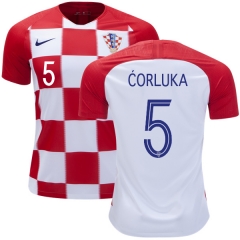 Croatia 2018 World Cup Home VEDRAN CORLUKA 5 Soccer Jersey Shirt