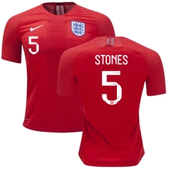 England 2018 FIFA World Cup JOHN STONES 5 Away Soccer Jersey Shirt