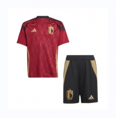 Children Belgium 2024 Euro Cup Home Soccer Kit
