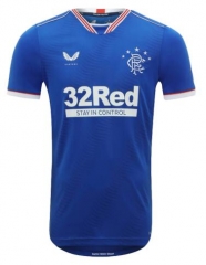 20-21 Glasgow Rangers Home Soccer Jersey Shirt