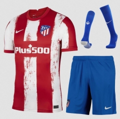 21-22 Atletico Madrid Home Soccer Full Kits