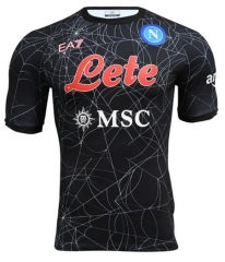 21-22 Napoli Black Soccer Jersey Maglia Gara Halloween Ltd Edition