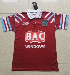 Retro 91-92 West Ham United Home Soccer Jersey Shirt