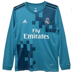 Retro Long Sleeve 2017-18 Real Madrid Third Soccer Jersey Shirt