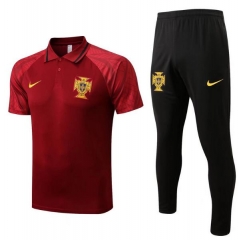 22-23 Portugal Red Polo Shirt and Pants