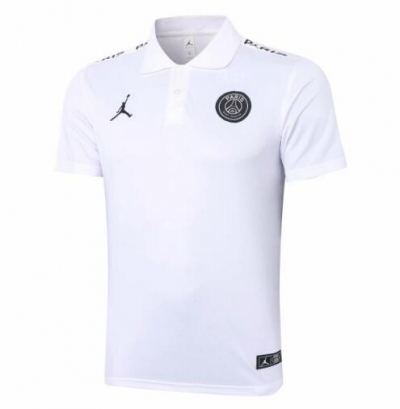 20-21 PSG White Polo Jersey Shirt