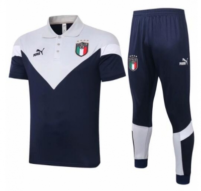2020 Italy Navy White Polo Kit