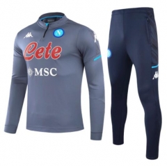 20-21 Napoli Grey Zipper Training Top and Pants