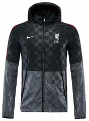 21-22 Liverpool Grey Black Windbreaker Hoodie Jacket