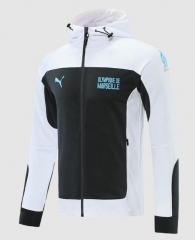 21-22 Marseilles White Black Hoodie Jacket