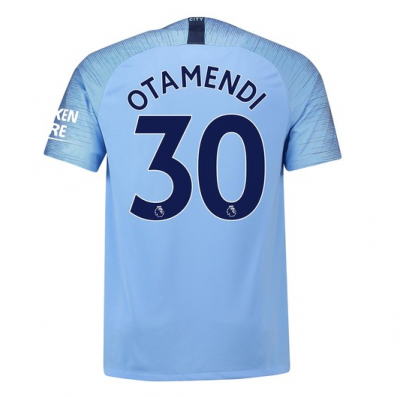 18-19 Manchester City Otamendi 30 Home Soccer Jersey Shirt