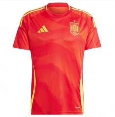 2024 Euro Cup Spain Home Soccer Jersey Shirt