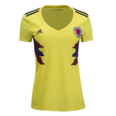 Women Colombia 2018 World Cup Home Soccer Jersey Shirt