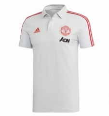 18-19 Manchester United White Polo Shirt