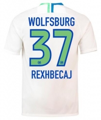 18-19 VfL Wolfsburg REXHBECAJ 37 Away Soccer Jersey Shirt
