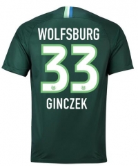18-19 VfL Wolfsburg GINCZEK 33 Home Soccer Jersey Shirt