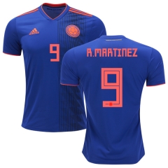 Colombia 2018 World Cup Martinez 9 Away Soccer Jersey Shirt