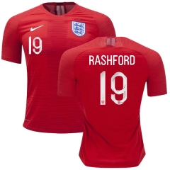 England 2018 FIFA World Cup MARCUS RASHFORD 19 Away Soccer Jersey Shirt