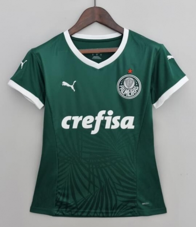 Women Shirt 22-23 Palmeiras Kit Home Soccer Jersey