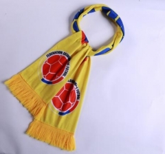 2018 World Cup Colombia Soccer Scarf Yellow