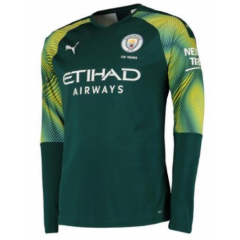 Long Sleeve 19-20 Manchester City Green Goalkeeper Soccer Jersey Shirt