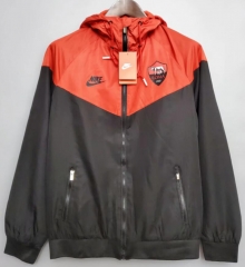 21-22 Roma Black Red Windrunner Hoodie Jacket