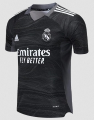 21-22 Real Madrid Black Goalkeeper Soccer Jersey Shirt