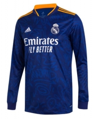 Long Sleeve 21-22 Real Madrid Away Soccer Jersey Shirt