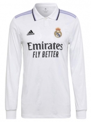Long Sleeve Shirt 22-23 Real Madrid Home Soccer Jersey