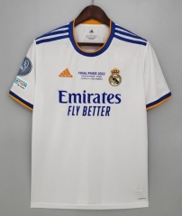 UCL Final Version 21-22 Real Madrid Home Soccer Jersey Shirt