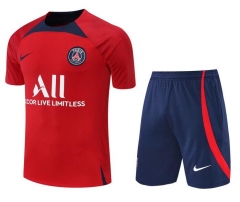 22-23 PSG Red Navy Training Vest Shirt and Shorts