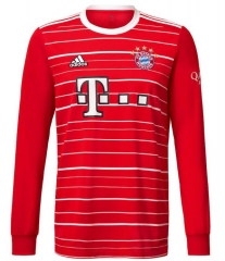 Long Sleeve 22-23 Bayern Munich Home Soccer Jersey Shirt