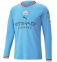 Long Sleeve Shirt 22-23 Manchester City Home Soccer Jersey