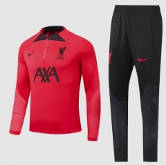 22-23 Liverpool Red Black Training Sweatshirt and Pants