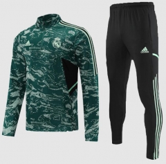 22-23 Real Madrid Green Training Sweatshirt and Pants