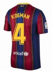 KOEMAN 4 Barcelona 20-21 Home Soccer Jersey Shirt
