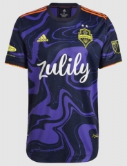 Player Version 21-22 Seattle Sounders FC Purple Away Soccer Jersey Shirt