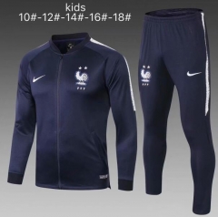 18-19 Children France Royal Blue Training Suit