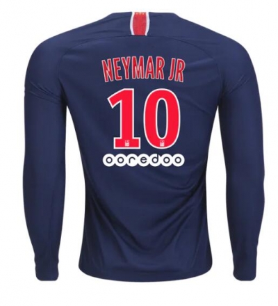 18-19 PSG Neymar Jr. 10 Home Long Sleeve Soccer Jersey Shirt