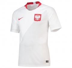 Poland 2018 World Cup Home Soccer Jersey Shirt White