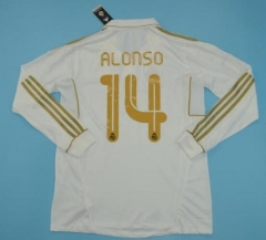 Real Madrid 2012 Home Retro ALONSO #14 Shirt Long Sleeve Soccer Jersey
