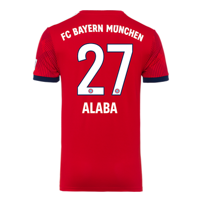 18-19 Bayern Munich Home 27 Alaba Soccer Jersey Shirt