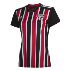 Women 18-19 Sao Paulo FC Away Soccer Jersey Shirt