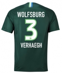 18-19 VfL Wolfsburg VERHAEGH 3 Home Soccer Jersey Shirt